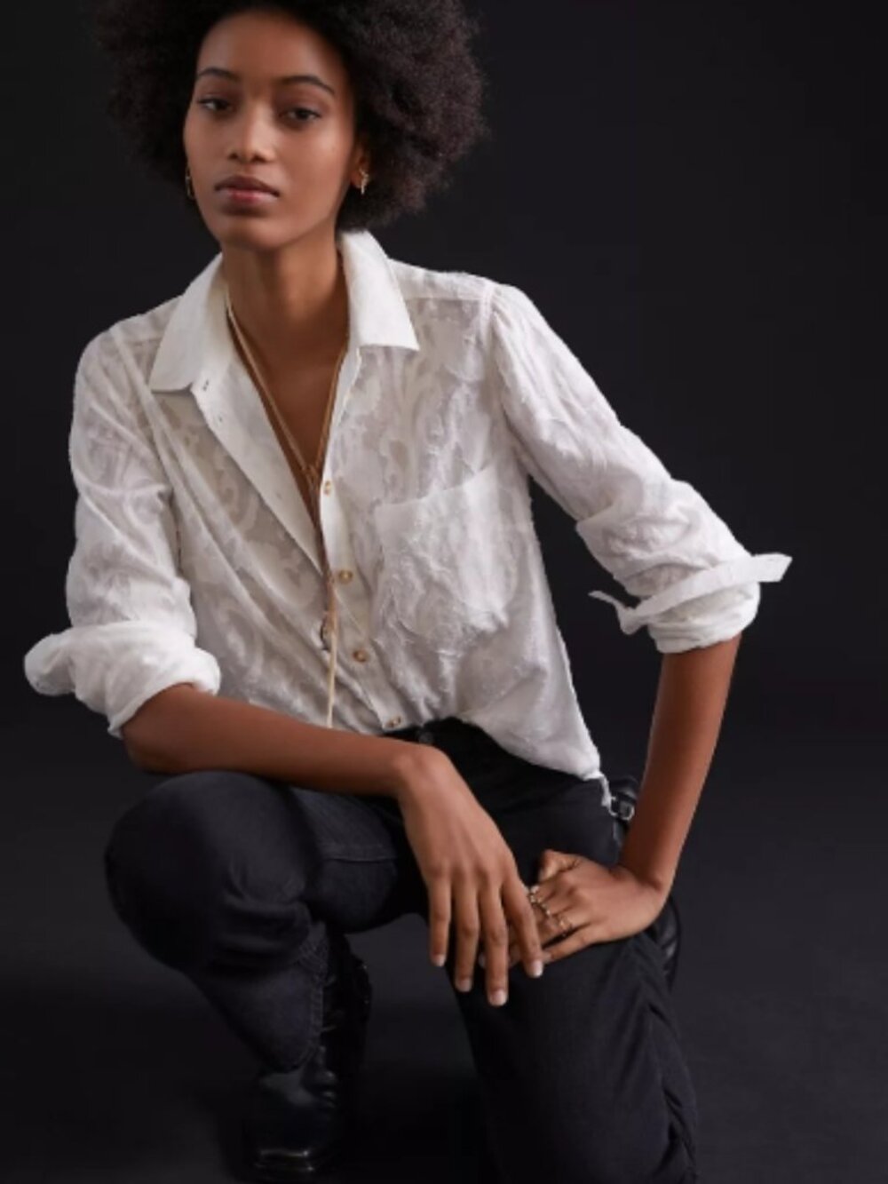 Like New! MAEVE Classic Slim Button down 100% Cotton Size XS